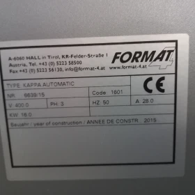 Panel saw FELDER FORMAT 4 KAPPA AUTOMATIC 3200x3200