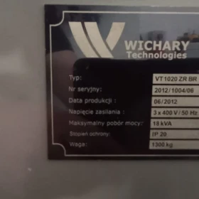 The VT 1020 ZRBR Laser System Wichary Technologies 2012 year of production