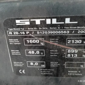 The Still R20-16 Triplex forklift manufactured in 2004