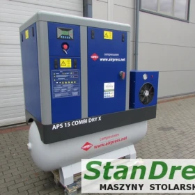 APS 15 Combi Dry X screw compressor 10 bar 15 HP/11 kW 1410 l/min 500 l